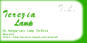 terezia lamp business card